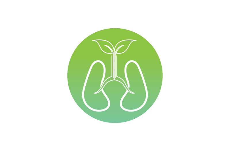 Health lungs logo and symbol vector v24 Logo Template