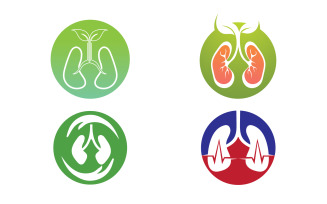 Health lungs logo and symbol vector v26