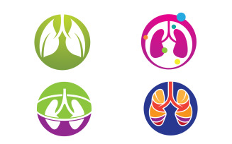 Health lungs logo and symbol vector v27