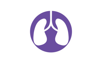 Health lungs logo and symbol vector v30