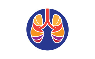 Health lungs logo and symbol vector v5