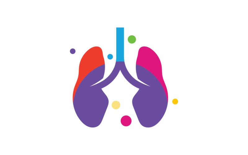 Health lungs logo and symbol vector v7 Logo Template