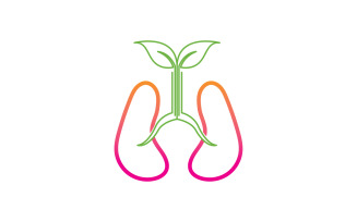 Health lungs logo and symbol vector v8