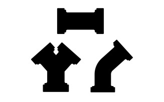 Pipe vector symbol icon element design v10