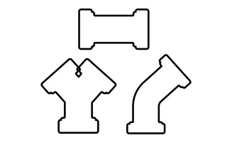 Pipe vector symbol icon element design v12