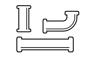 Pipe vector symbol icon element design v4