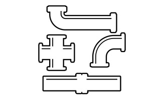 Pipe vector symbol icon element design v5