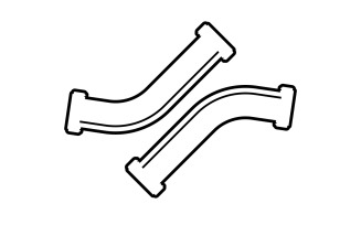 Pipe vector symbol icon element design v7