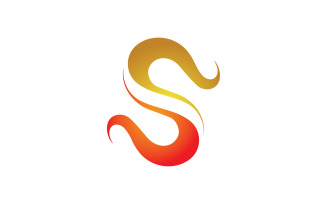 S letter icon logo vector design v12