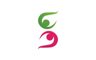 S letter icon logo vector design v17