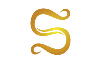 S letter icon logo vector design v6