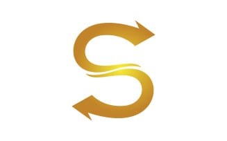 S letter icon logo vector design v7