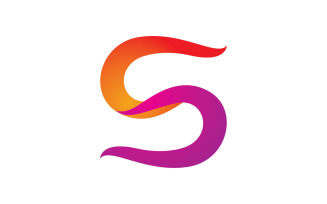 S letter icon logo vector design v9