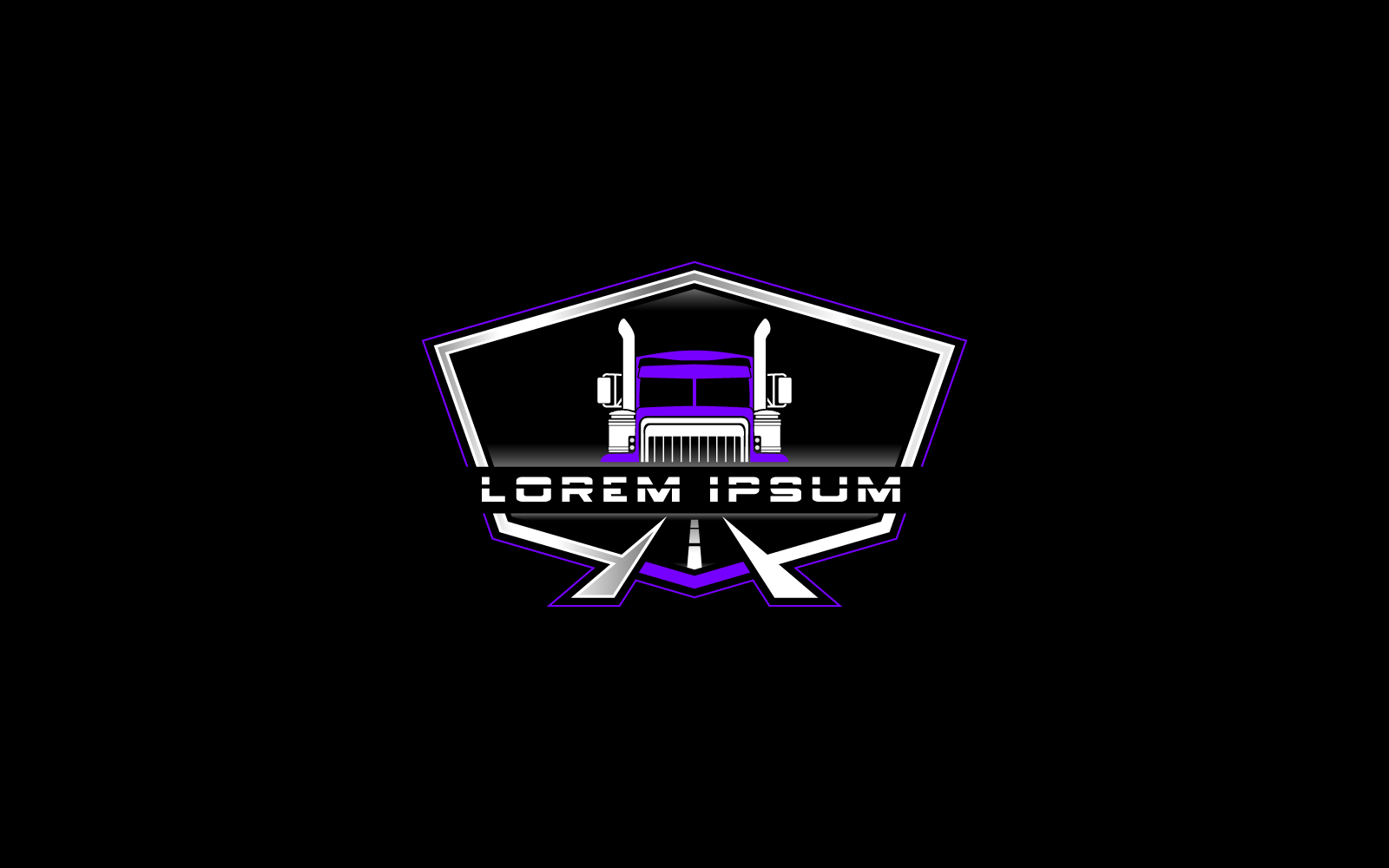 Kreatywny projekt logo ciężarówki