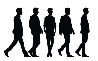 Male businessman silhouette collection