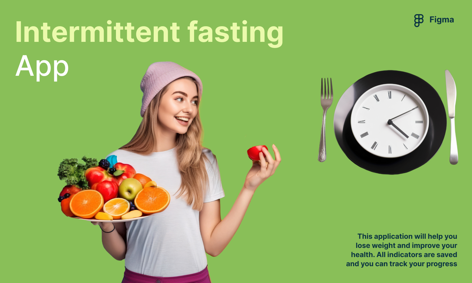 Fastwell — Interval nutrition Minimalistic App UI Template