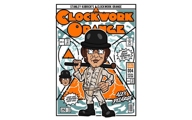 Alex Delarge Clockwork Orange Illustration