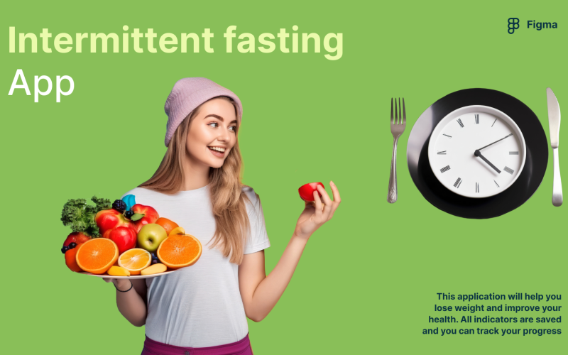 Fastwell — Interval nutrition Minimalistic App UI Template UI Element