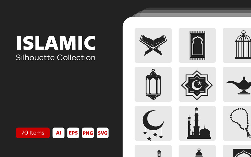 Islamic Silhouette Collection Illustration