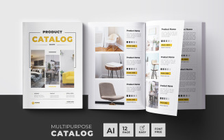 Product catalog furniture layout template