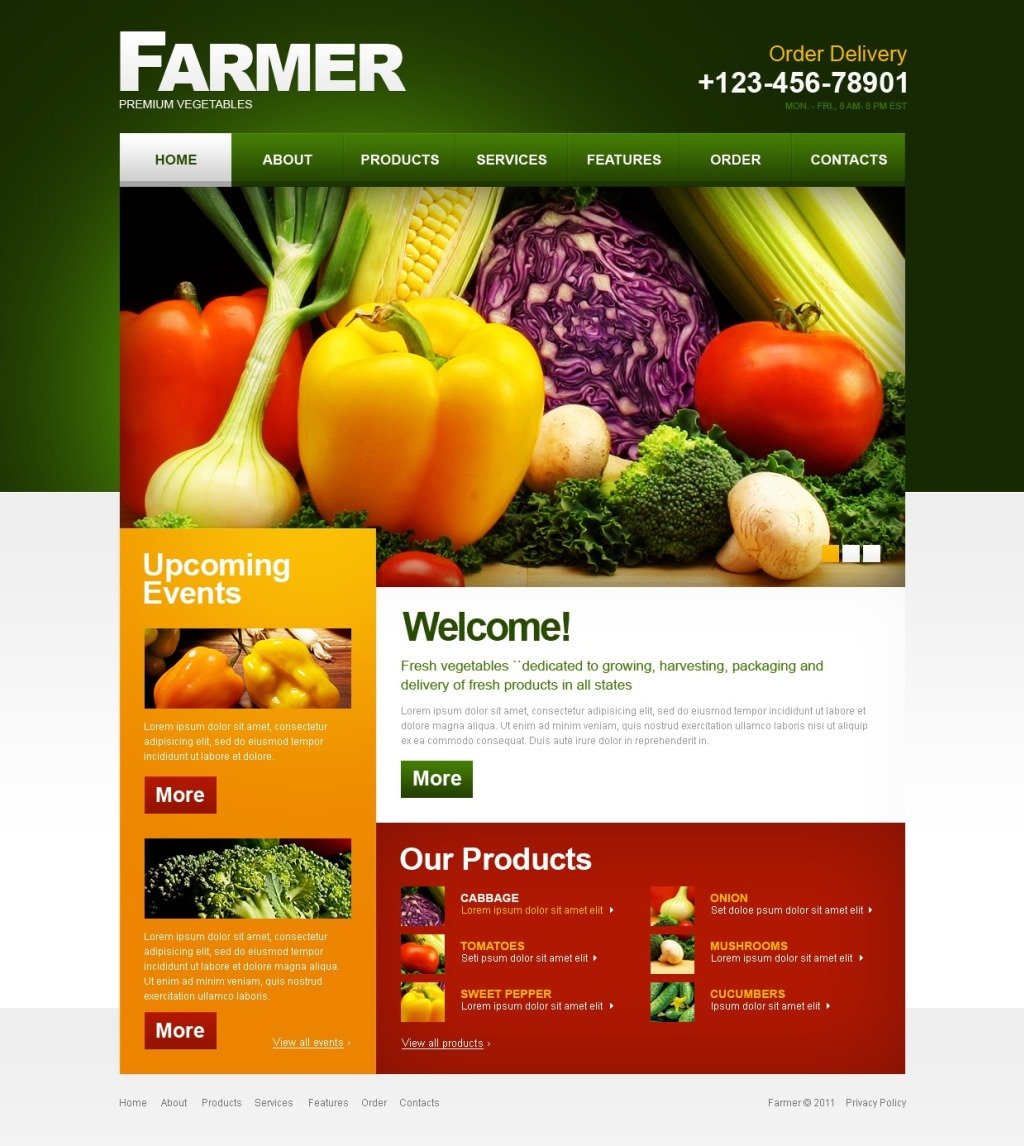 Farm Website Template 32918