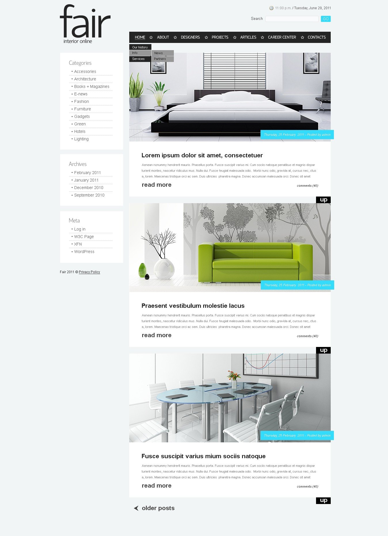 Interior Design WordPress Theme #32922