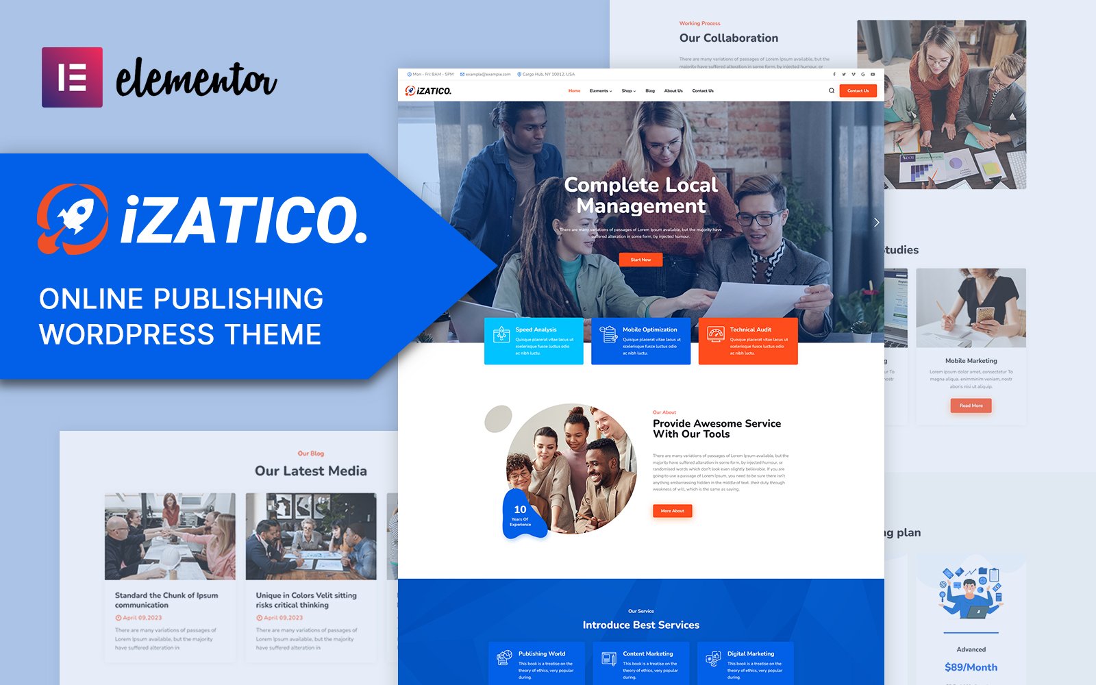 Izatico Marketing and Publishing Companies WordPress  Themes 329081