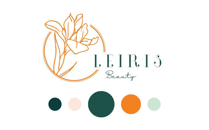 IRIS - Flower Logo Hand-drawn Logo Template