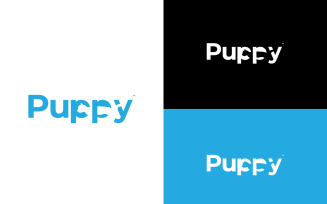 Puppy Cat Negative Logotype