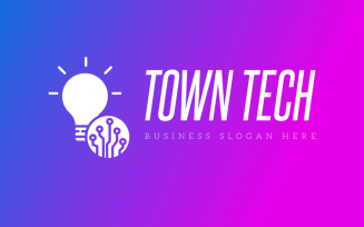 Town Tech Logo for Tech Business
