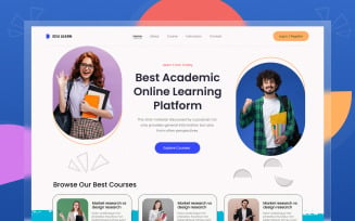 E-learning Website Hero Section