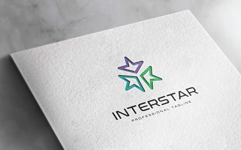 Inter Star Consulting Logo or Star Tech Logo Logo Template
