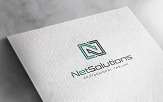 Letter N Technology logo or Net Solutions Logo