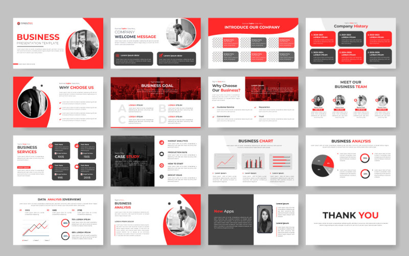 Multipurpose business presentation and business presentation powerpoint vector template Illustration