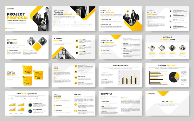 Vector clean multipurpose business presentation and business presentation powerpoint template Illustration