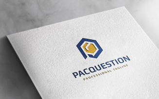 Letter P Packet Question logo or Shipping Delivery logo
