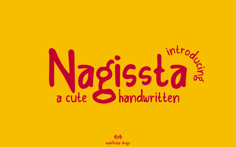 Nagissta - a cute handwritten font Font