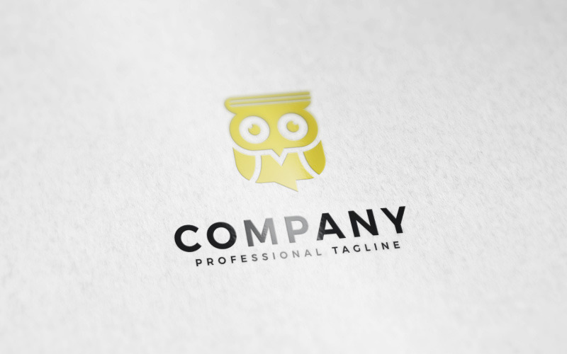 Owl logo or Owl book logo or Guru logo Logo Template