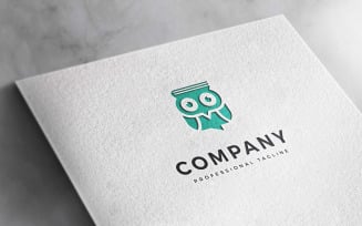 Owl logo or Owl book logo or Guru logo