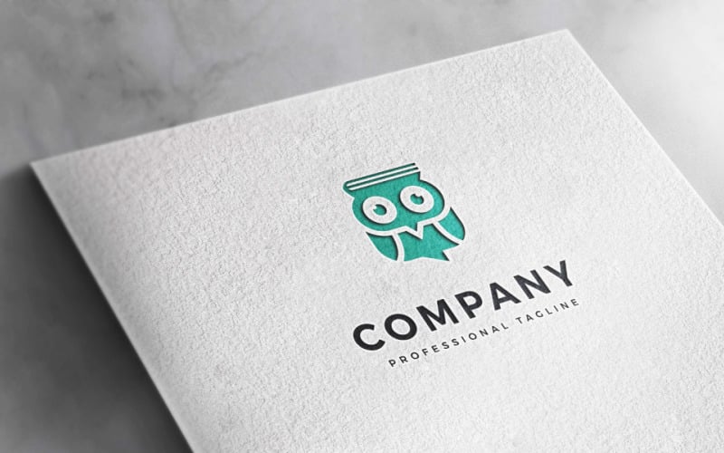 Owl logo or Owl book logo or Guru logo Logo Template