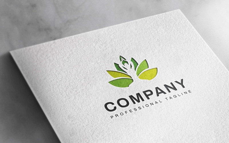 Yoga Lotus Healthiness Logo Logo Template