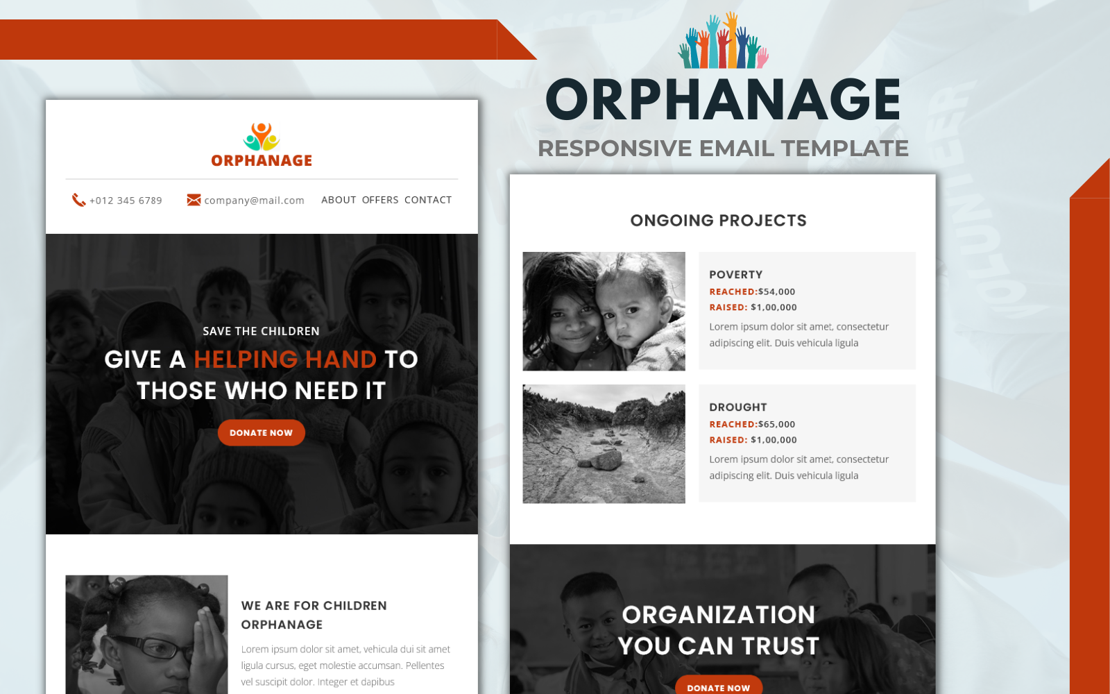 Orphanage – Charity Email newsletter Template