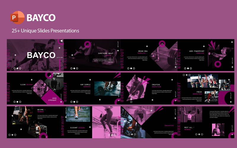Bayco - Workout Presentation Template PowerPoint Template
