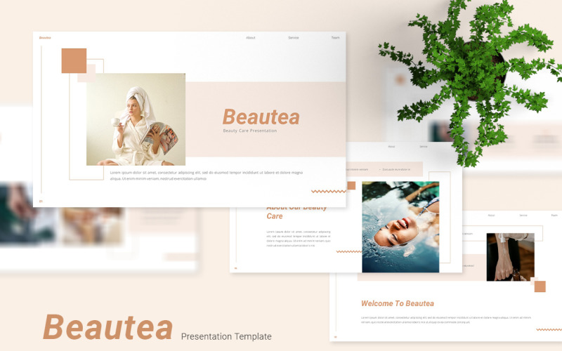 Beautea - Beauty Care Powerpoint PowerPoint Template