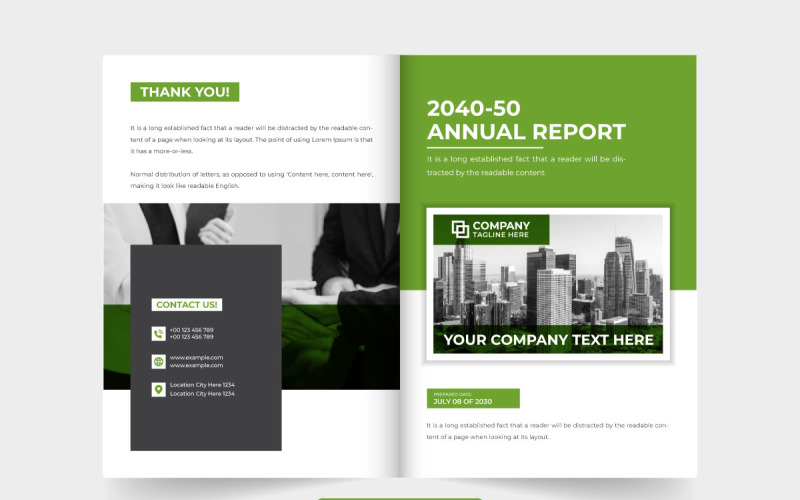 Business report and analysis booklet Magazine Template