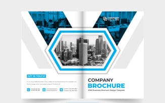 Corporate brochure cover design vector