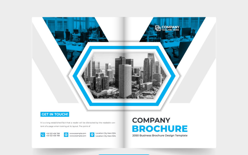 Corporate brochure cover design vector Magazine Template