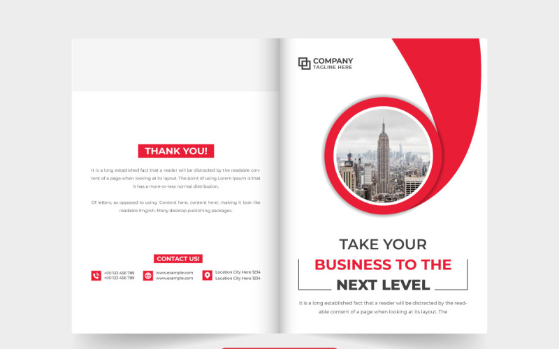 Corporate business brochure cover vector Magazine Template