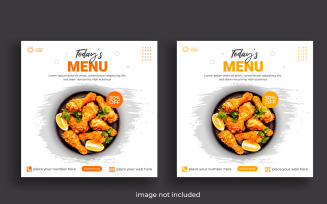 Food banner social media post template ads. Editable social media templates ideas