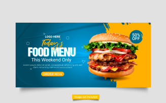 Food web banner social media promotion banner post design vector template